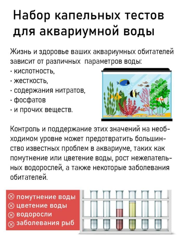 Ջրի կաթիլային թեստերի հավաքածու НИЛПА  (8 թեստ՝ pH, gH, kH, NO2, NO3, NH3/NH4, PO4, CO2) - Image 6