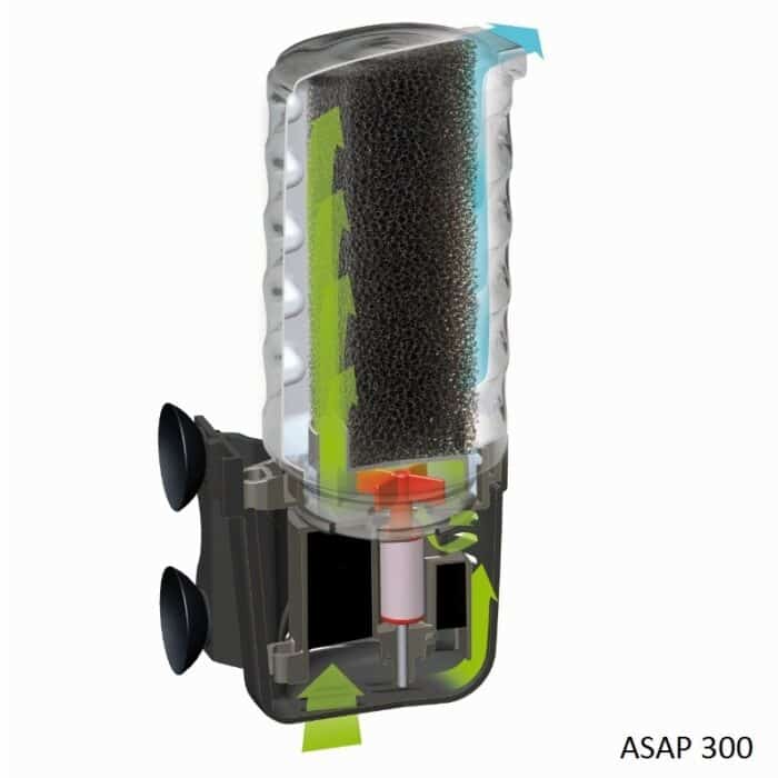 Ներքին ֆիլտր AQUAEL ASAP FILTER 300 (մինչև 100 լ, 300 լ /ժ, 4.2 Վտ) - Image 3