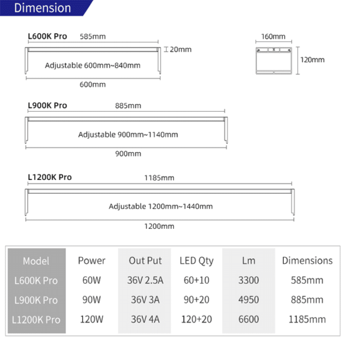 Week Aqua L1200K Pro , Full-spectrum ակվարիումային լեդ լույս - Image 3