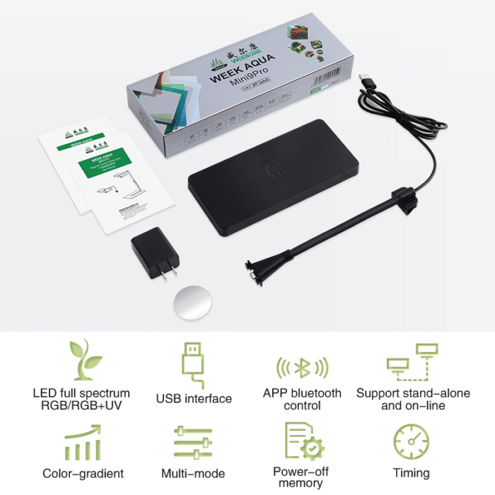 Week Aqua Mini9Pro , Full-spectrum ակվարիումային լեդ լույս - Image 4
