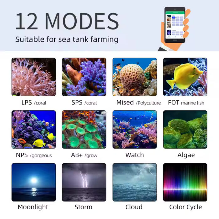 Week Aqua Z400Sea-D ակվարիումային լեդ լույս - Image 2