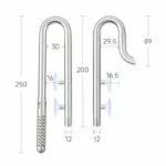 Արտաքին ֆիլտրի խողովակների Week Aqua Lily pipe հավաքածու SG-1212-250 (250մմ, մետաղյա, առանց սկիմեր)