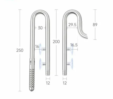 Արտաքին ֆիլտրի խողովակների Week Aqua Lily pipe հավաքածու SG-1212-250 (250մմ, մետաղյա, առանց սկիմեր)
